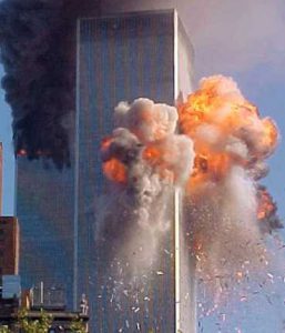 Plane hitting Twin towers attacked on 9/11