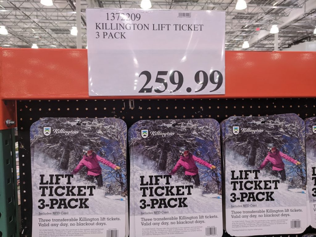 Killington lift ticket ticket discounts at Costco for 2020 ski season