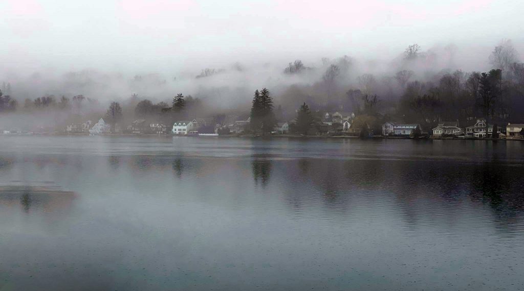 Early morning mist at Lake Mohawk New Jersey